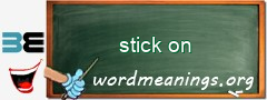 WordMeaning blackboard for stick on